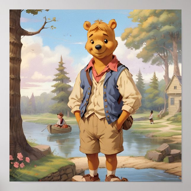 Preppy Winnie the Pooh 1 Poster (Front)