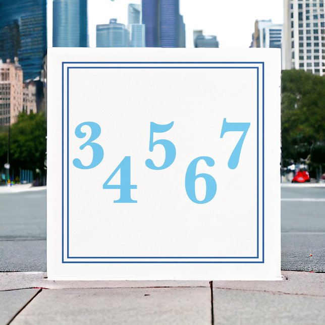 Preppy Zip Code Border Custom  Napkins (Creator Uploaded)