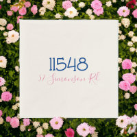 Preppy Zip Code & Street Address Personalized