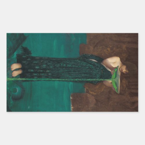 PreRaphaelite Art Circe Invidiosa Rectangular Sticker