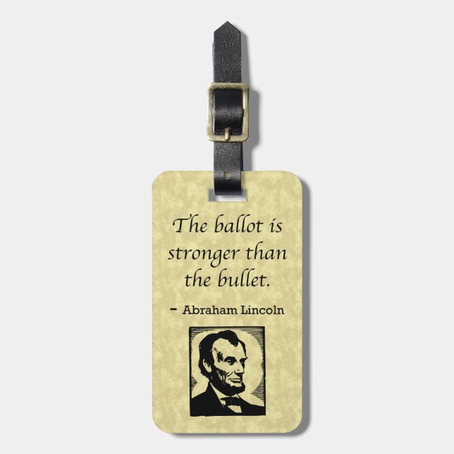 PRES16 BALLOT BULLET LUGGAGE TAG (Front Vertical)