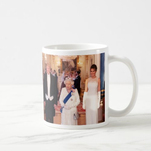 Pres  1st Lady Trump With Queen Elizabeth II Coffee Mug