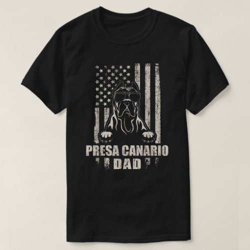 Presa Canario Dad Cool Vintage Retro Proud America T_Shirt
