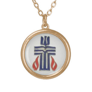Presbyterian Church  Gold Plated Necklace