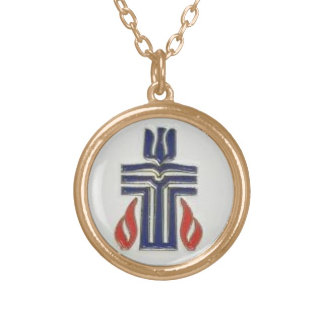 Presbyterian Church  Gold Plated Necklace (Front)
