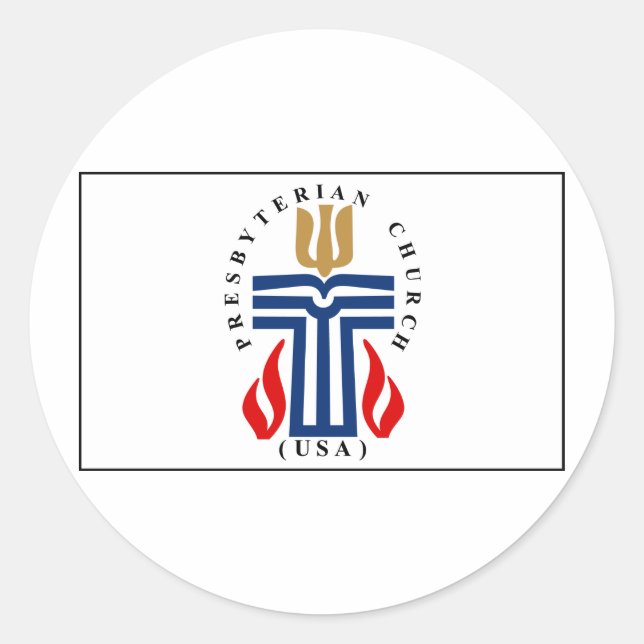 Presbyterian Flag Classic Round Sticker (Front)