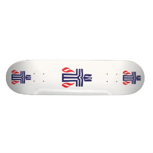 Presbyterian symbol skateboard deck