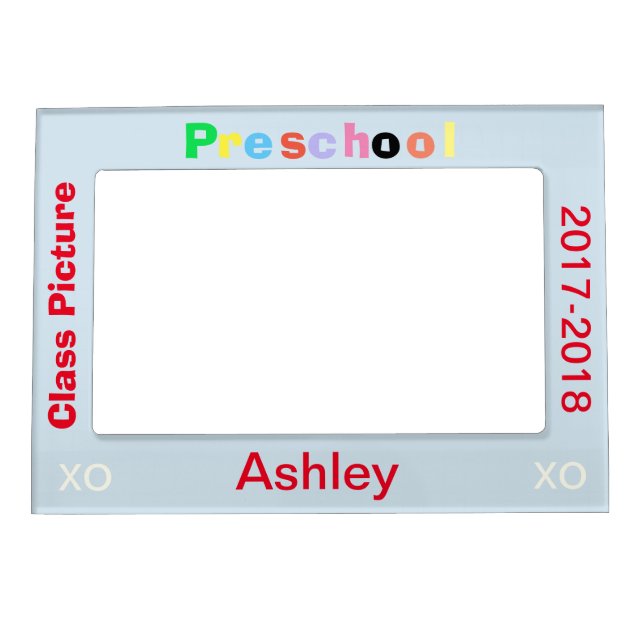 Preschool Blue Class Magnetic Photo Frame (Front)