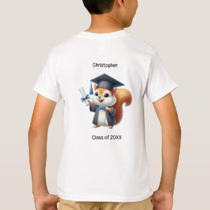Preschool Boy Graduate Name Cute Squirrel T-Shirt
