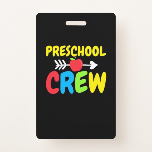 Preschool Crew Teacher Badge