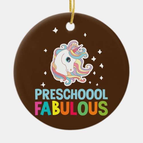 Preschool fabulous pre k teacher back to school  ceramic ornament