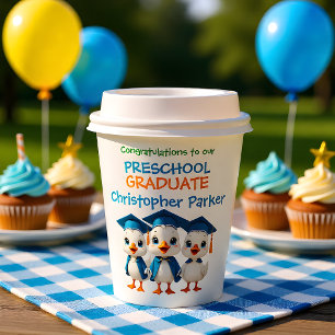 Preschool Grad Cute Goose Trio Paper Cups