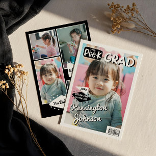Preschool Grad Fun Graduate Photo Magazine Cover Announcement