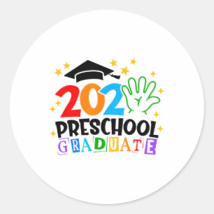 Preschool Graduate 2025 Graduation Cl Of 2025 Kids Classic Round Sticker