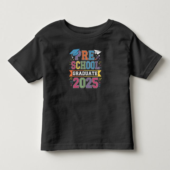 Preschool Graduate 2025 Graduation Pre K School Toddler T-shirt (Front)
