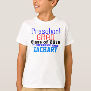 Preschool Graduate Class of Colorful Name Shirt