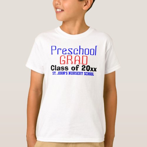 Preschool Graduate Class of Colorful Shirt
