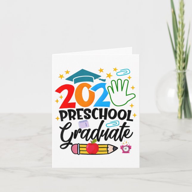 Preschool Graduate Pre-k Grad 2025 Preschool Gradu Card (Front)