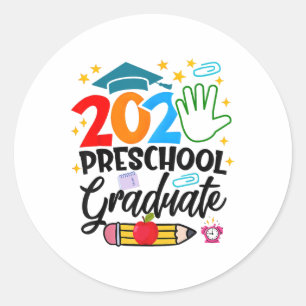 Preschool Graduate Pre-k Grad 2025 Preschool Gradu Classic Round Sticker