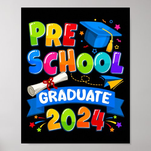 Preschool Graduation 2024 Pre_k Graduate Kids Boys Poster