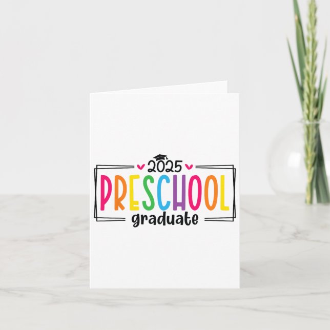 Preschool Graduation 2025 Graduate Grad Last Day O Card (Front)