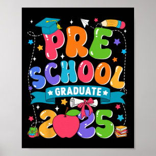 Preschool Graduation 2025 Kids Boys Girls Back To Poster