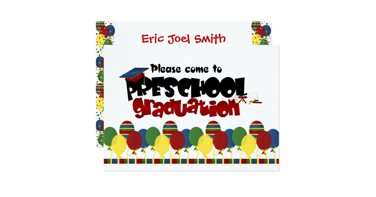 Preschool Graduation Announcement Invitation | Zazzle.com