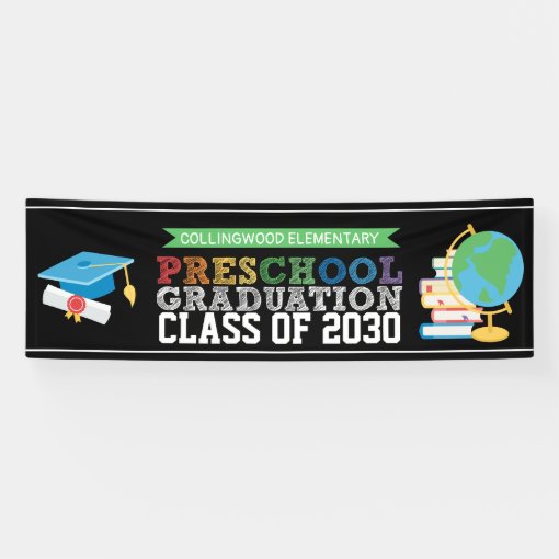 Preschool Graduation Ceremony or Party Banner | Zazzle