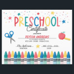 Preschool Graduation Certificate<br><div class="desc">Preschool Graduation Certificate,  Preschool Certificate,  Last Day of Preschool Diploma</div>
