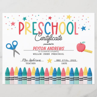 Preschool Graduation Certificate