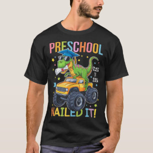 Preschool Graduation Cl Of 2025 Graduate Dinosaur  T-Shirt