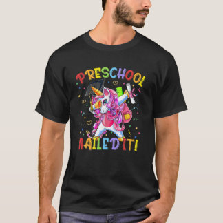 Preschool Graduation Class Of 2021 Dabbing Unicorn T-Shirt