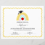 Preschool Graduation Diploma<br><div class="desc">Personalize this cute and commemorative Preschool Graduation Diploma for your students.</div>