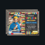 Preschool Graduation Diploma with Photo<br><div class="desc">This colorful and adorable Kindergarten Diploma will warm any parent's heart and is the perfect keepsake for Preschool/Kindergarten Graduation ceremony!</div>