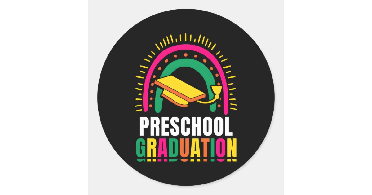 Kid Graduate Sticker Preschool Graduation Graduate Pre School Graduates Classic Round ...