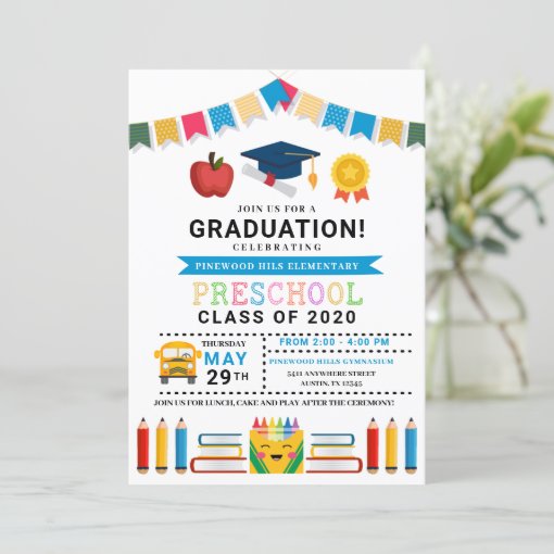 Preschool Graduation Invitation | Zazzle