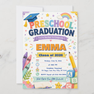Preschool Graduation Invitation   Class of 2026