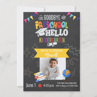 Preschool Graduation Pre-K Party Photo Graduation Invitation