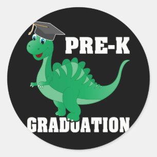 Preschool Graduation Preschooler Dinosaur Pre K Classic Round Sticker