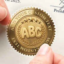 Preschool Homeschool Cute ABC Custom 3D Foil Gold