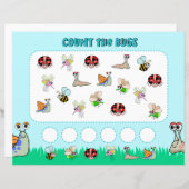 Preschool Insect Counting Math Activity  (Front/Back)