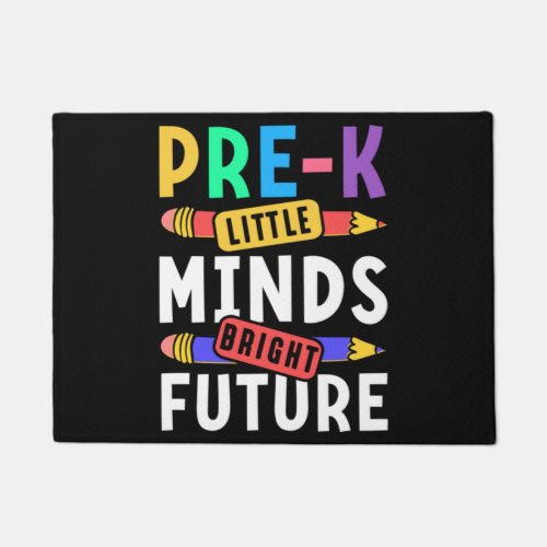 Preschool Kids Back to School Little Minds Bright  Doormat