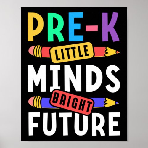 Preschool Kids Back to School Little Minds Bright  Poster