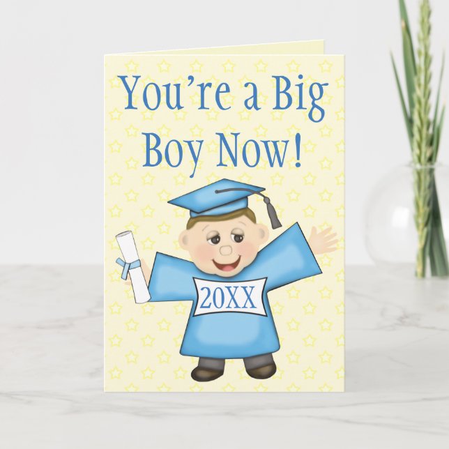 Preschool / Kindergarten Boy Graduation Card (Front)