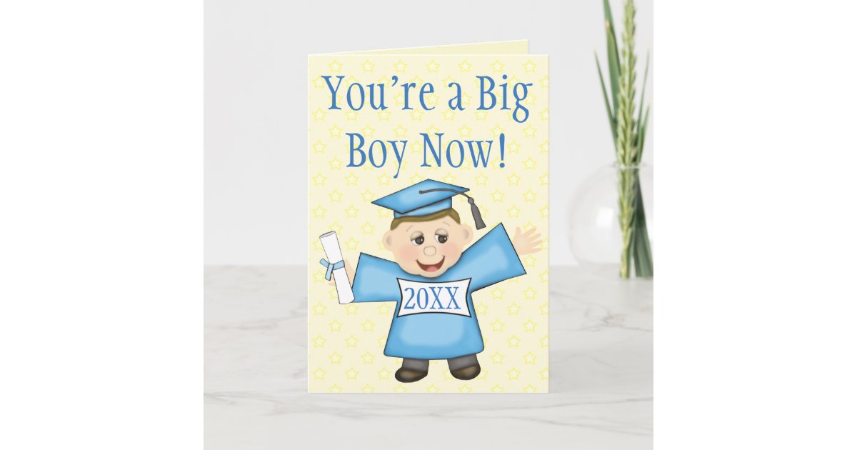 preschool kindergarten boy graduation card zazzlecom