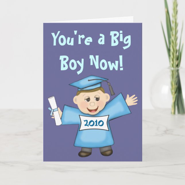 Preschool / Kindergarten Boy Graduation Card (Front)