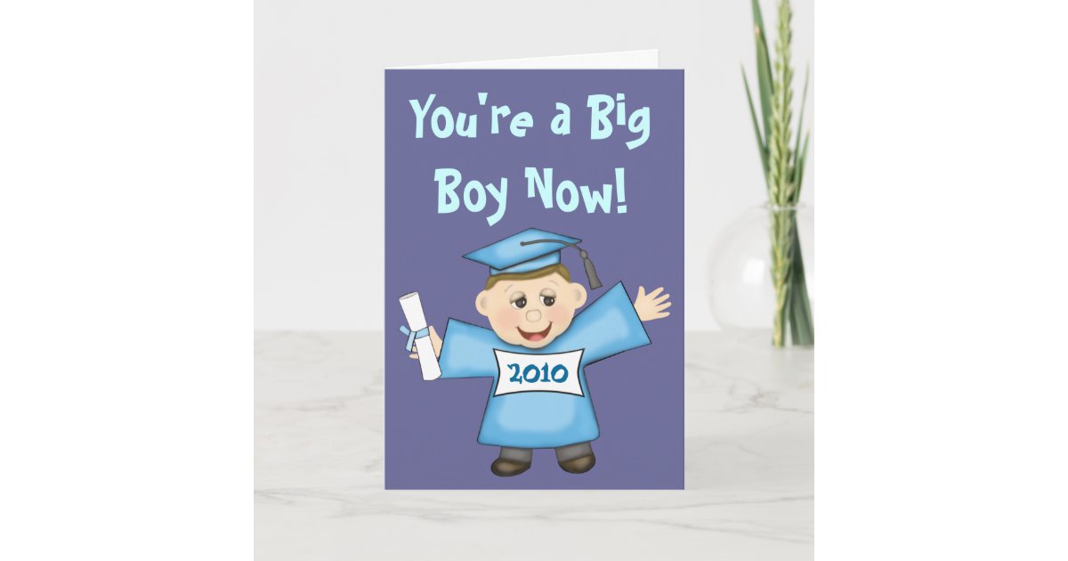 preschool kindergarten boy graduation card zazzlecom