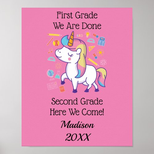 Preschool Kindergarten Elementary Graduation Poster