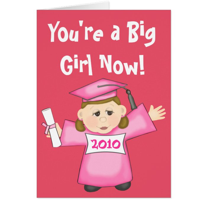 preschool kindergarten girl graduation card zazzle