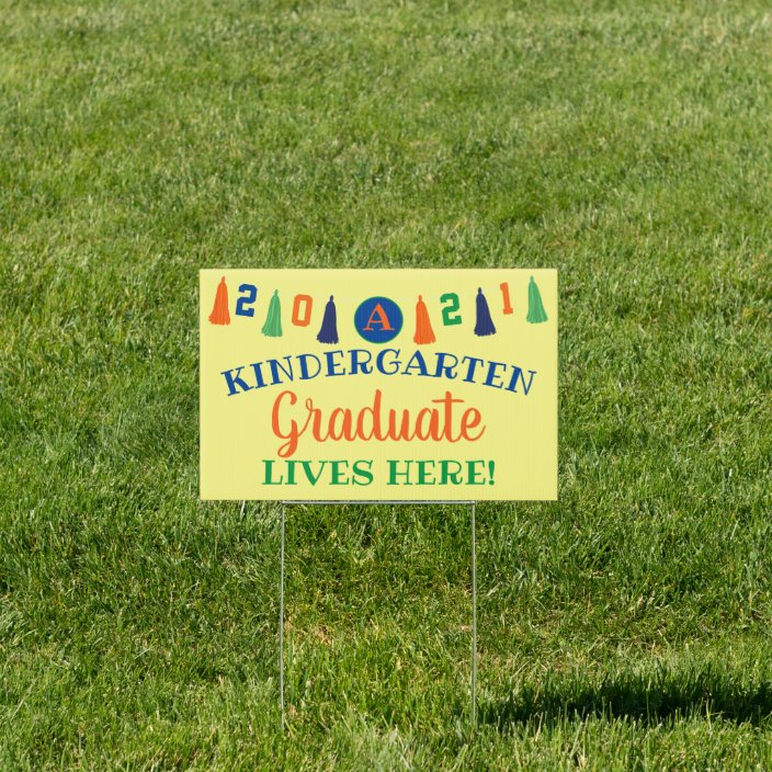 Preschool Kindergarten Graduate Yard Sign | Zazzle.com